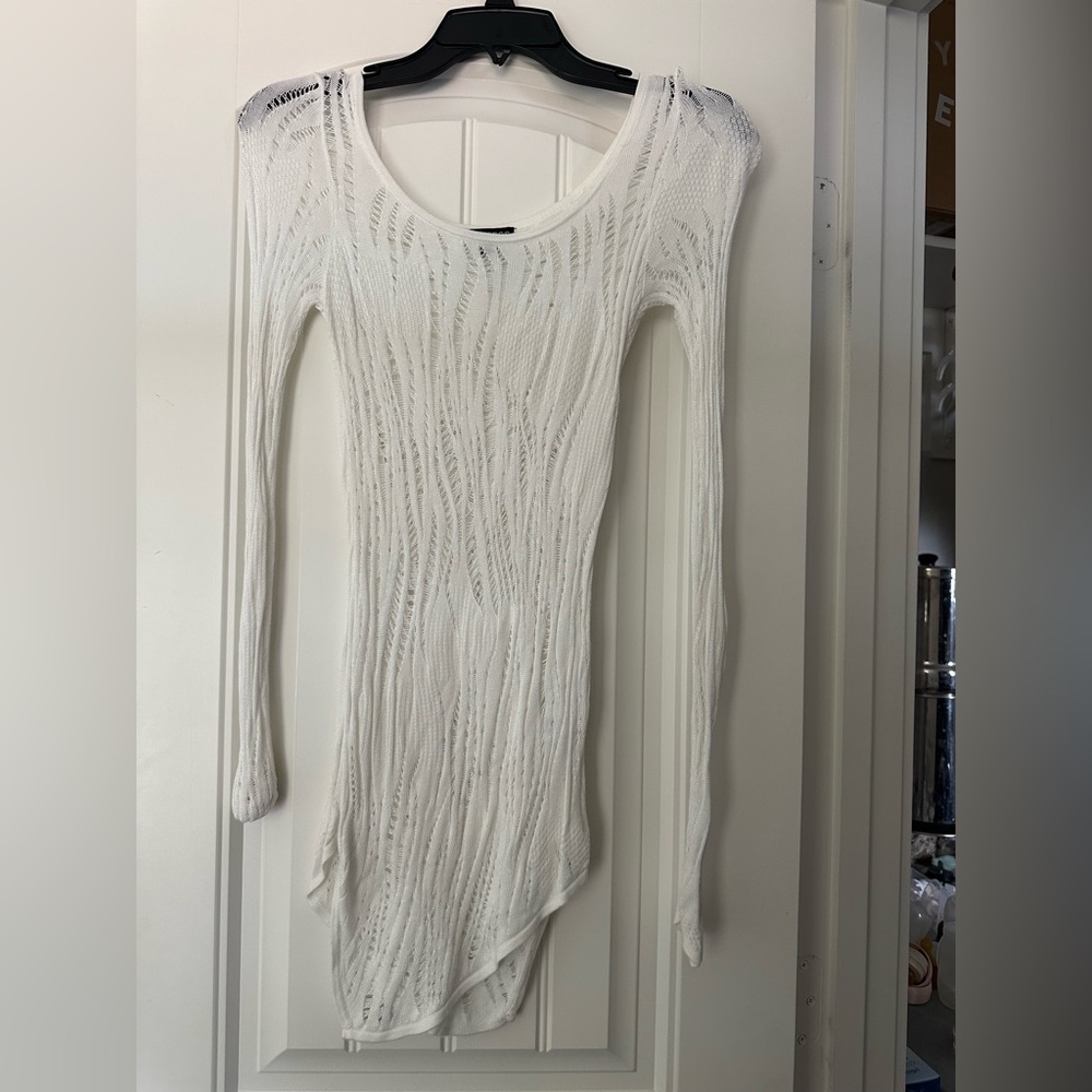 Express White Scoop Neck Sweater